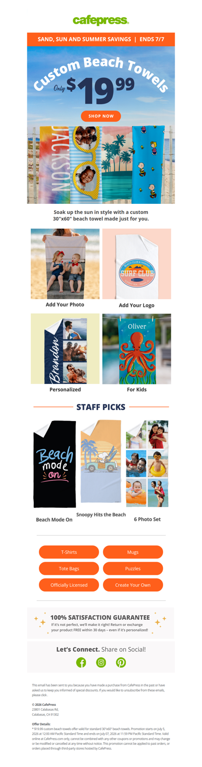 $19.99 Custom Beach Towels Coming in HOT.