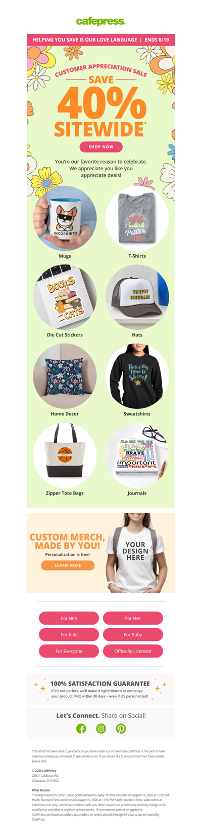 This Customer Appreciation Sale Is for YOU.