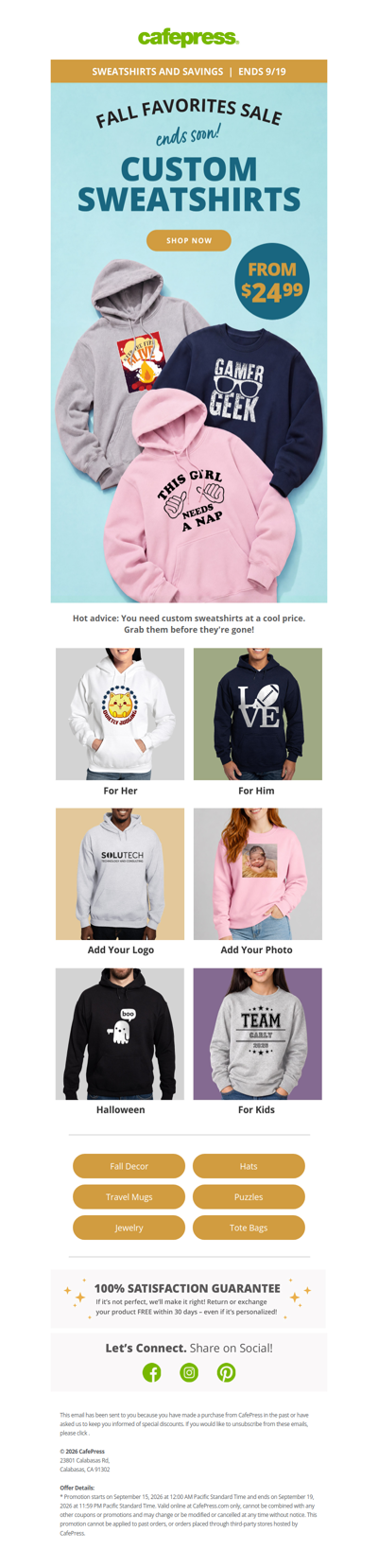 Save BIG on Custom Hoodies & Sweatshirts