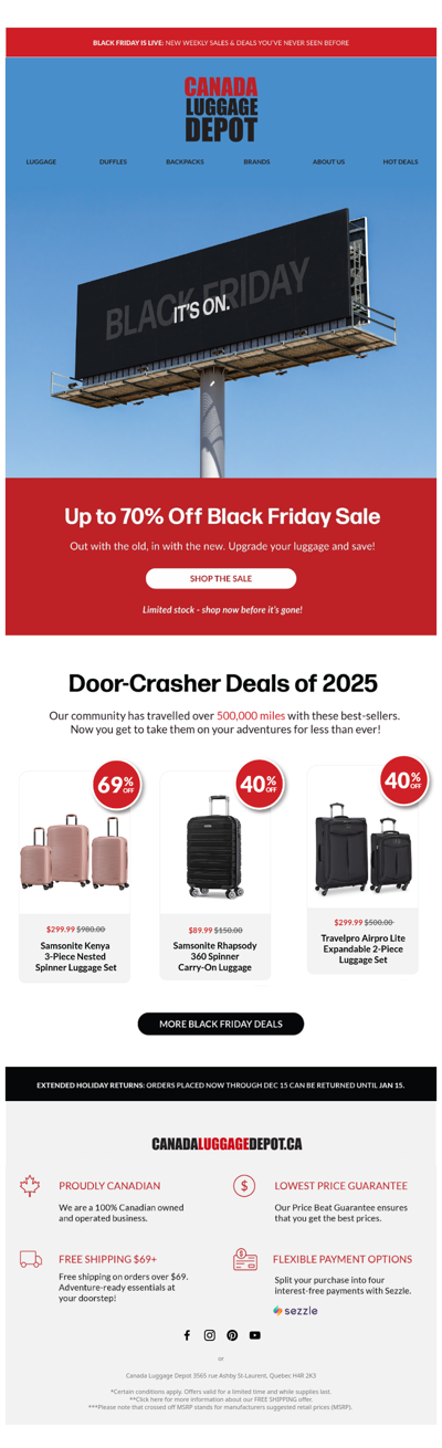 ‼️ BLACK FRIDAY IS LIVE! UP TO 70% OFF