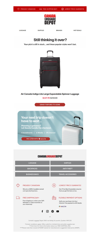 Still thinking? It’s still here… for now.