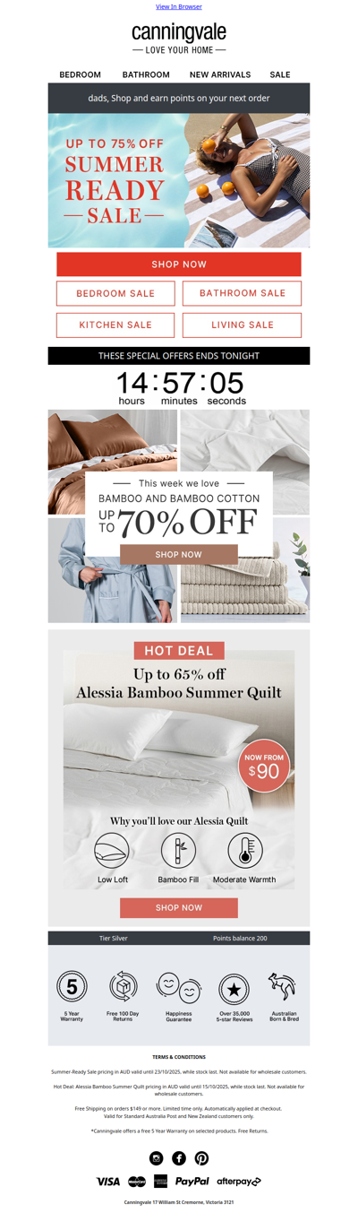 ⏰ Summer quilt hot deal ends tonight