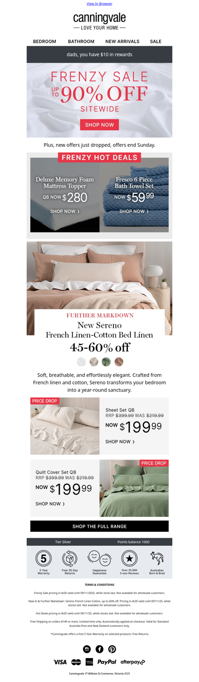 New Frenzy hot deals inside