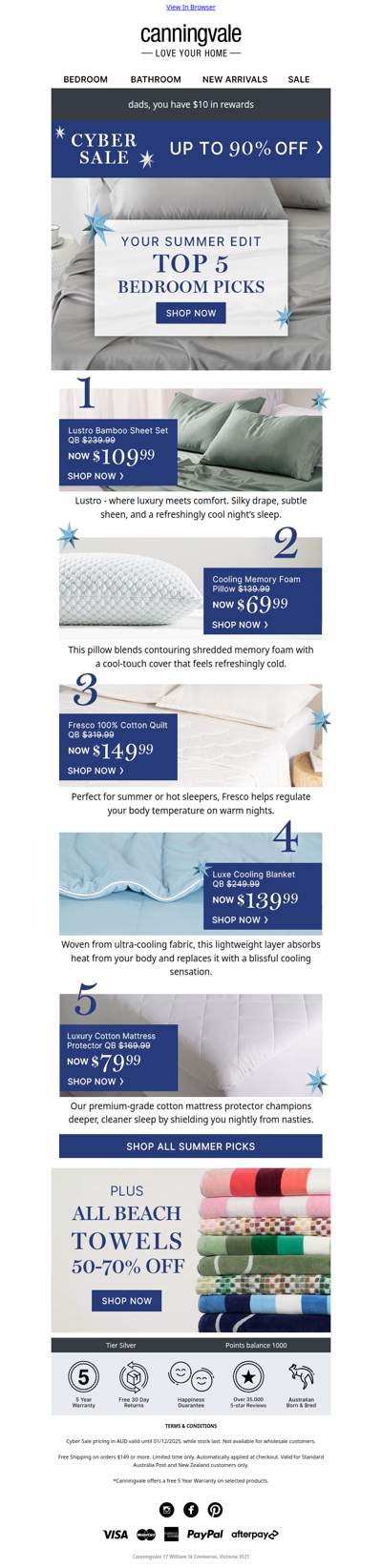 Top 5 summer bedroom picks inside 👀