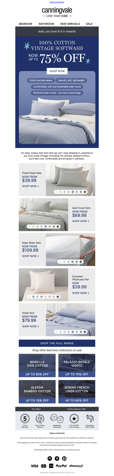 Best selling sheet sets now from $39.99