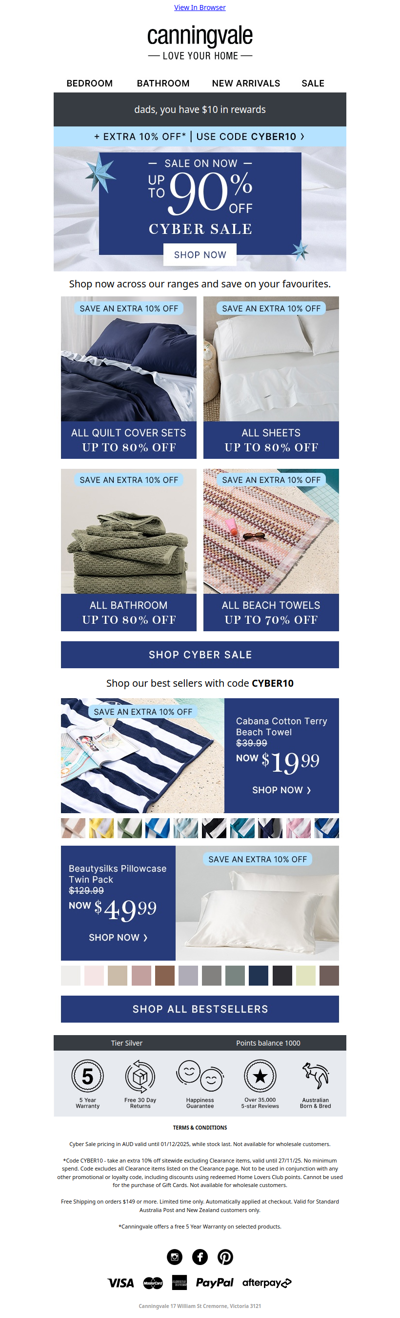 Take an extra 10% off Cyber Sale, your code is inside