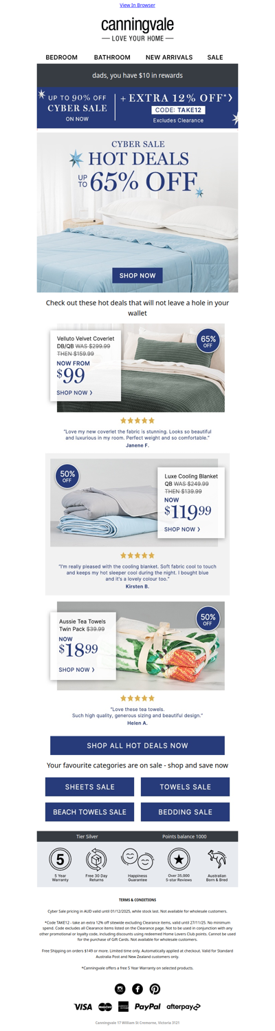 Limited time only: Cyber Sale hot deals from only $18.99