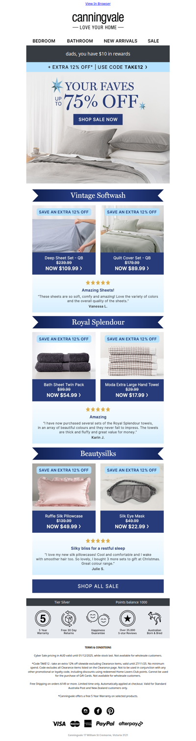 Your faves now get an extra 12% off with code!