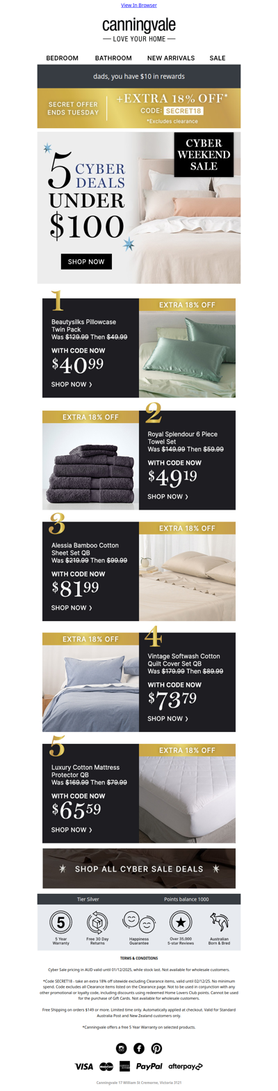 Take an extra 18% off our top 5 deals under $100