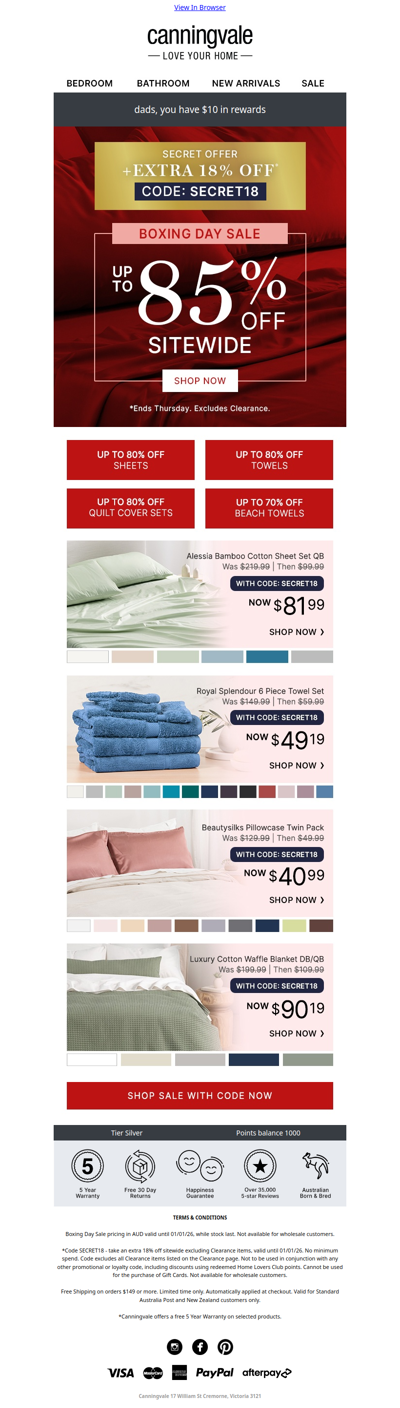 🤫 Secret Offer: Take an extra 18% off sitewide