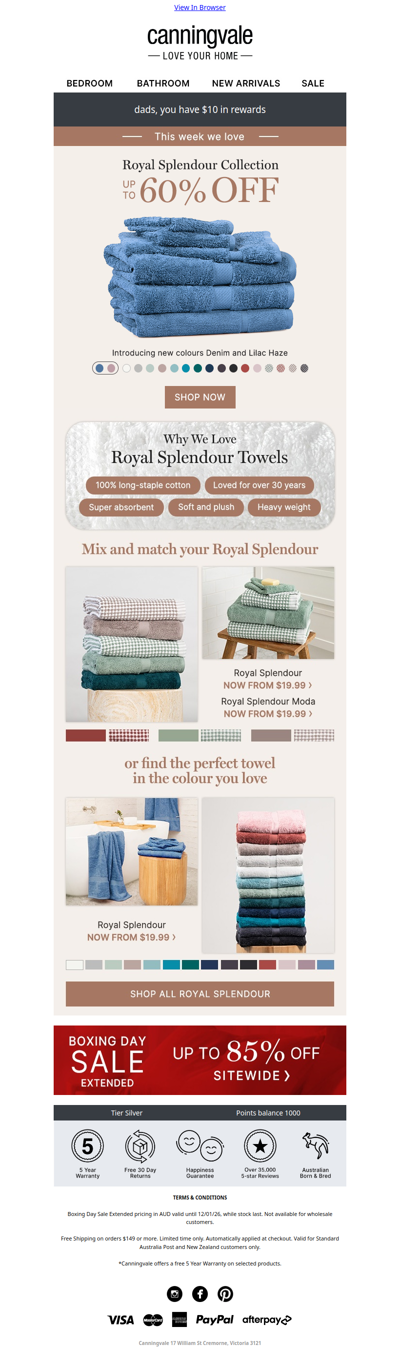 This week we ❤️ Royal Splendour towel collection