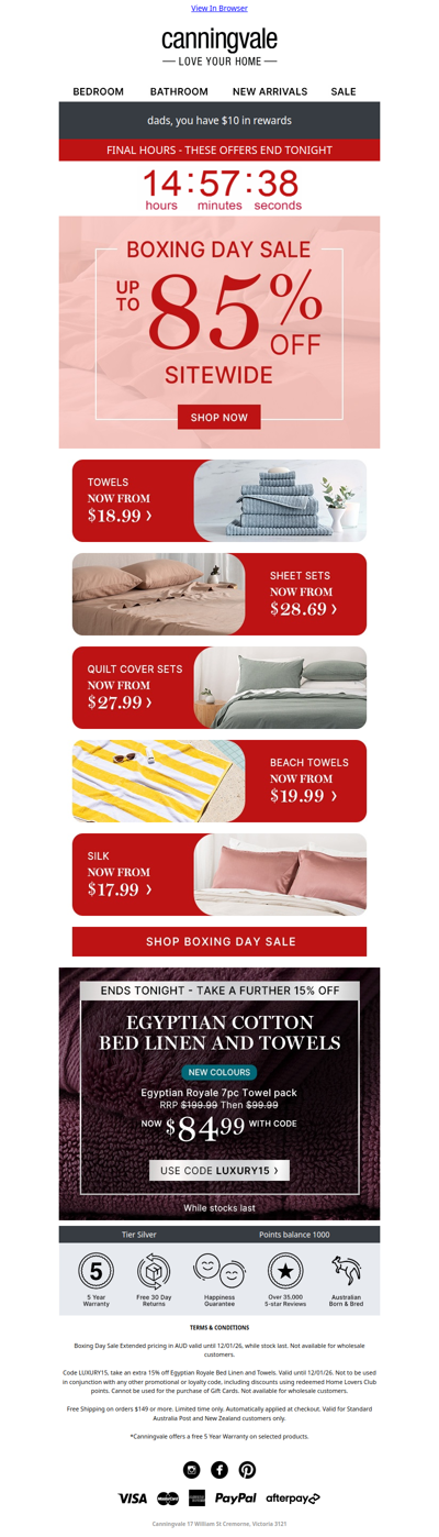 ⏰ Final hours to shop up to 85% off