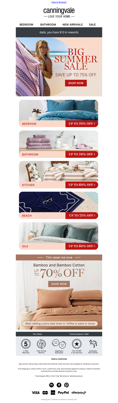 Summer starts here - save up to 75% with our sale!