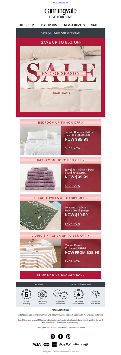 Hey dads, our End of Season Sale starts now