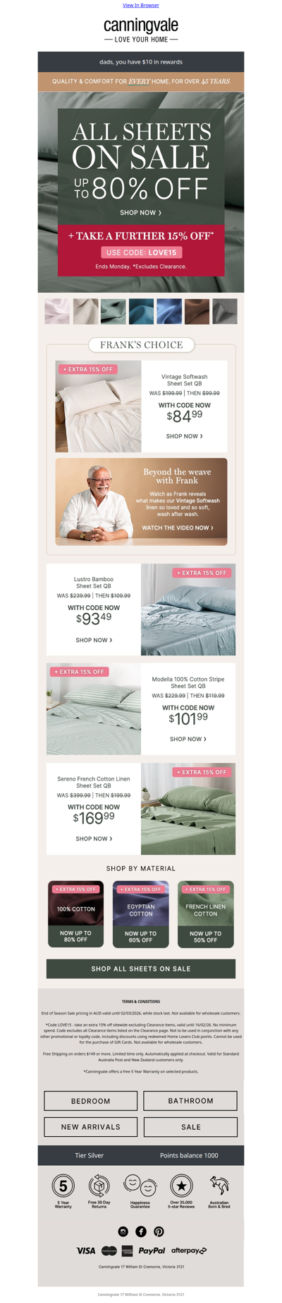 💸 ALL sheets on sale + extra 15% off