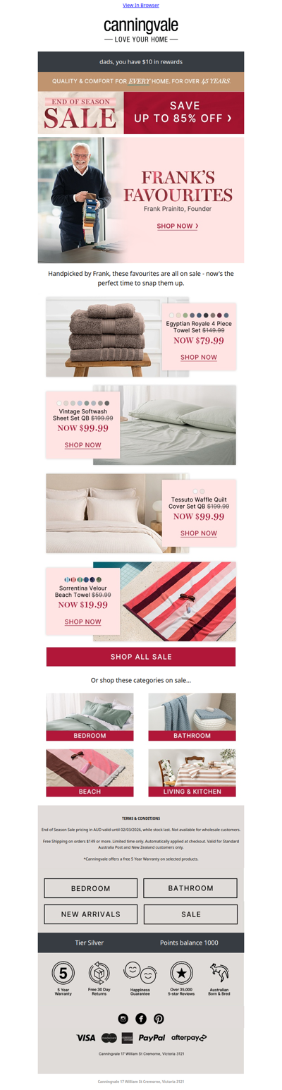 Our founder's favourites: up to 85% off