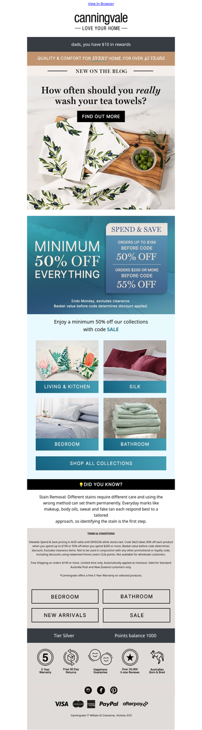 dads, find out how often you should wash your tea towels