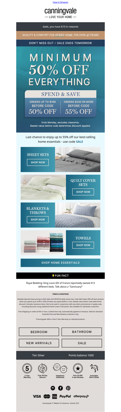 Minimum 50% off Sale Ends Tomorrow 🚨