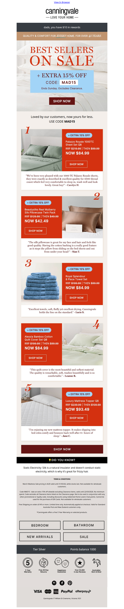 Extra 15% off best sellers on sale ⭐