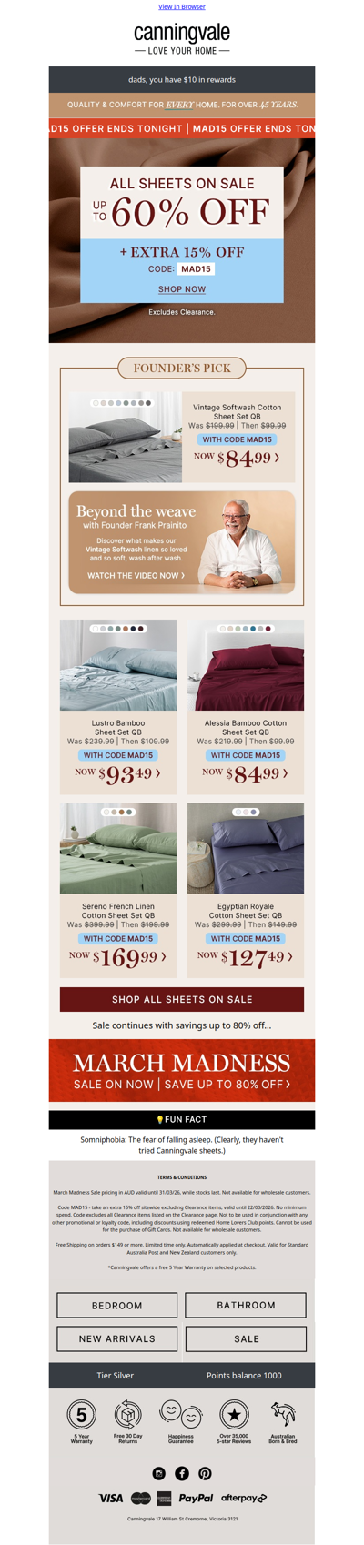 Shh… our sheets are on SALE: Up to 60% off!