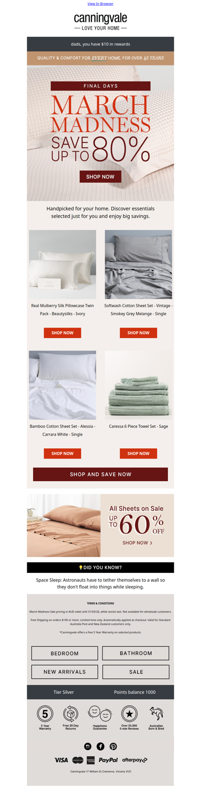 Save up to 80% off + discover how astronauts sleep in space