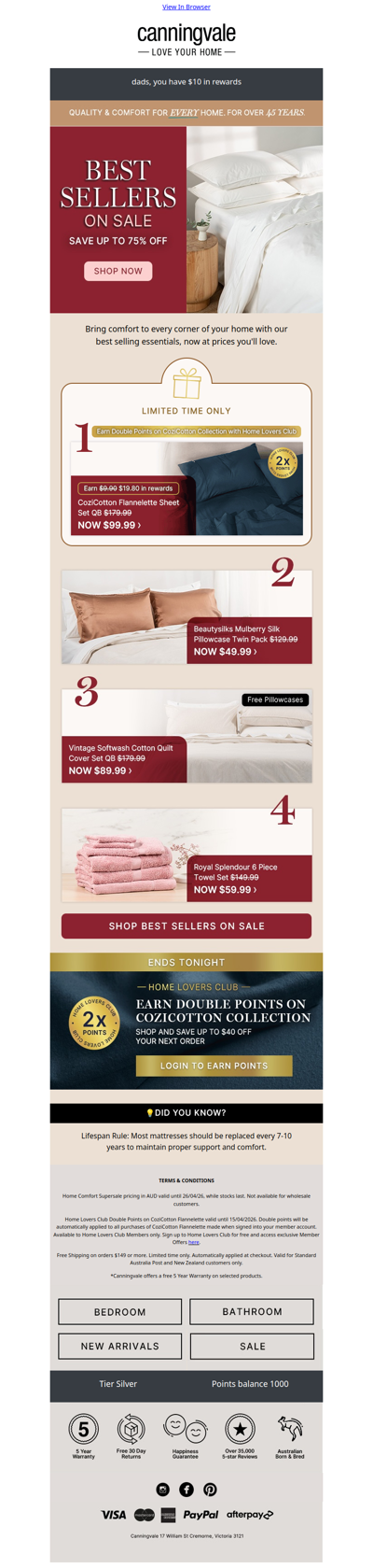 Best selling deals + the rule to lasting comfort 😉