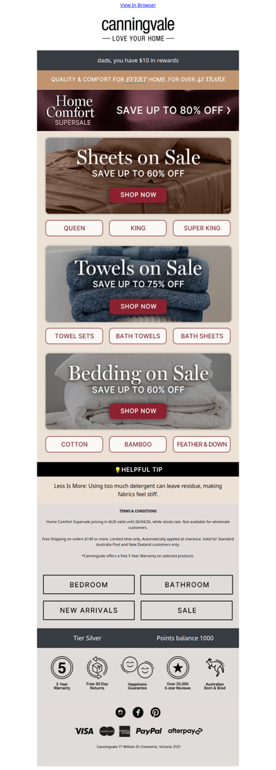 Sheets, towels & bedding on SALE + how to keep them softer