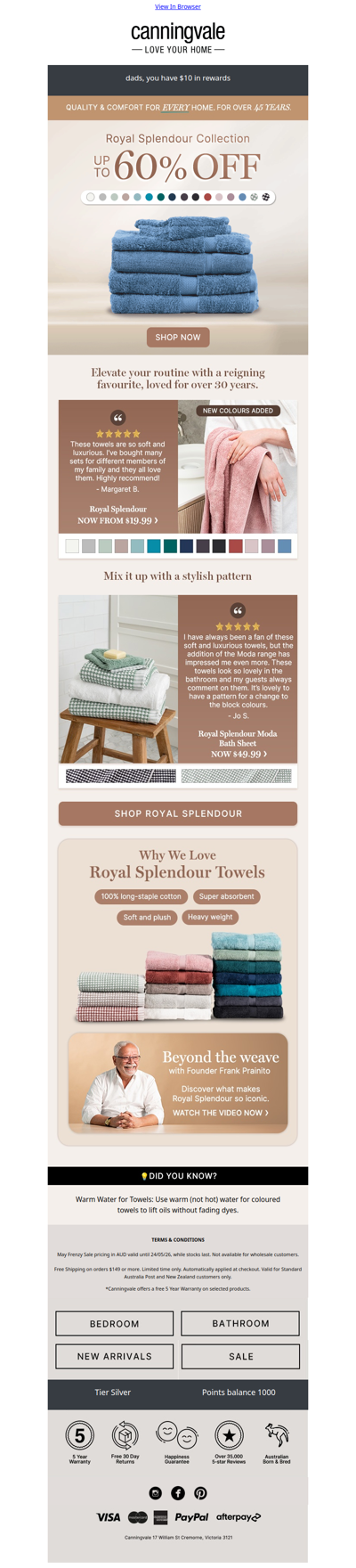 Here's some extra love for Royal Splendour towels ❤️
