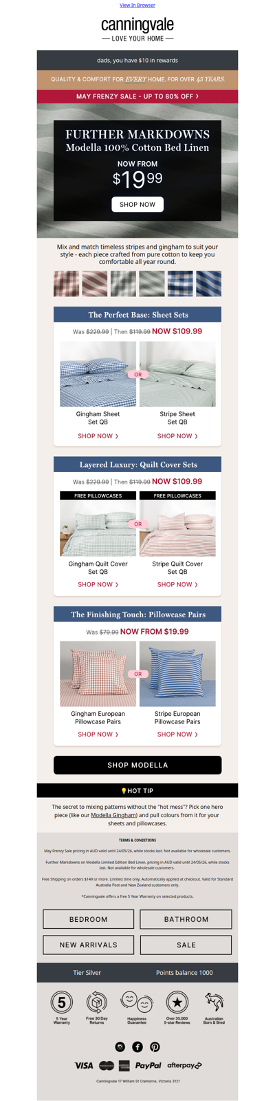 Style the perfect bed with Modella now from $19.99