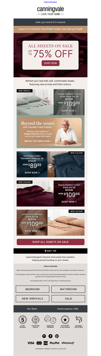 All Sheets On Sale + Discover a smarter wash routine