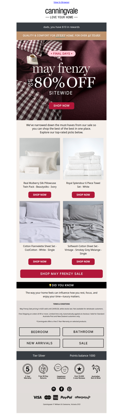 Ending soon: May Frenzy up to 80% off + why luxury matters