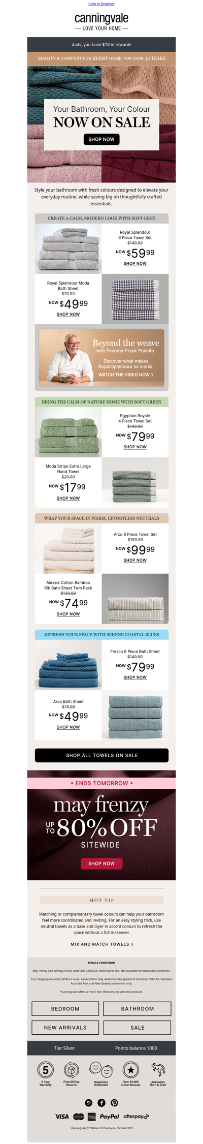 Towels on Sale up to 75% off for a bathroom refresh