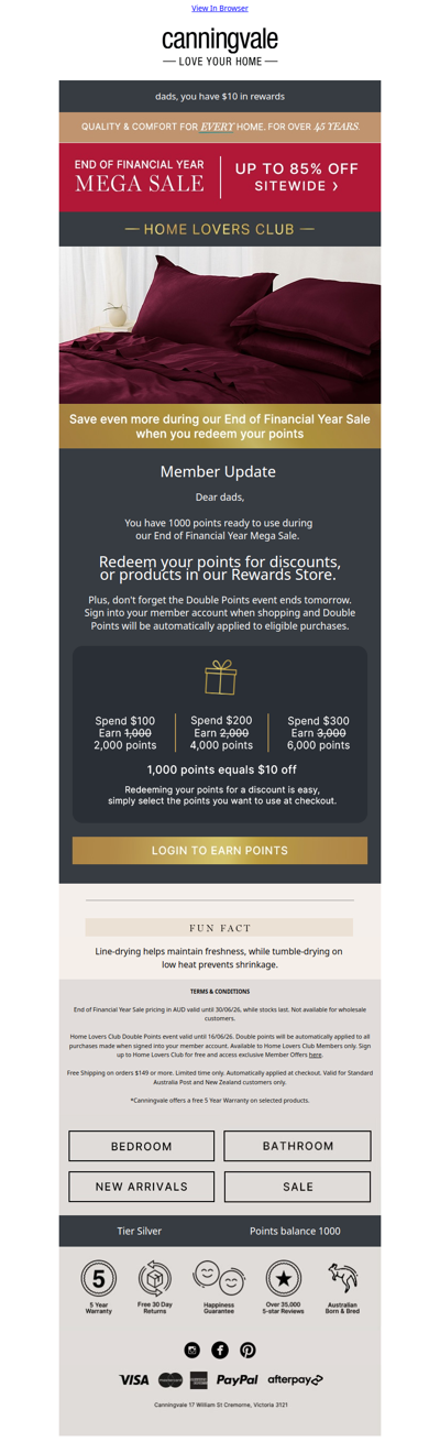 Use your points before Double Points ends tomorrow ⏳