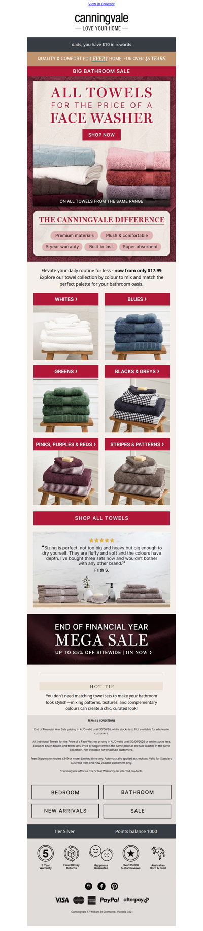 🤩 All Towels for the Price of a Face Washer