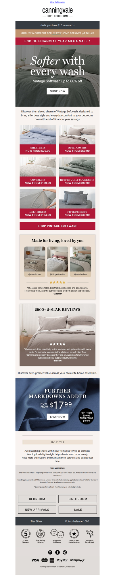 Vintage Softwash up to 60% off + the secret to softer bedding