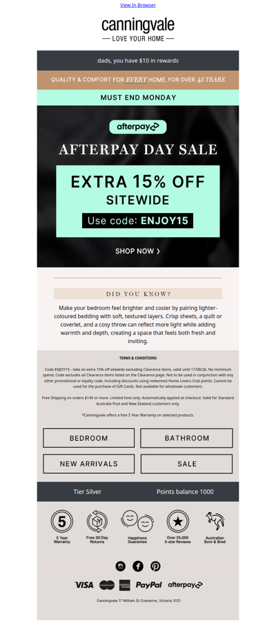 Up to 80% off sale + extra 15% off code. Limited time only