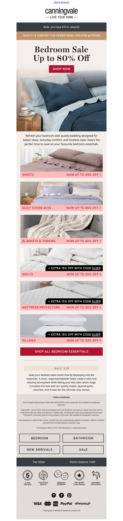 Bedroom sale now up to 80% off + the secret to a calmer bedroom