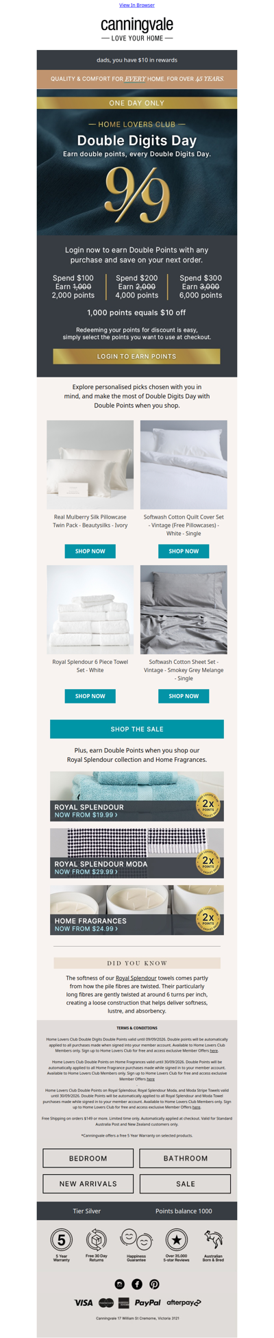 Earn double points this double digits day and discover the secret to softer towels