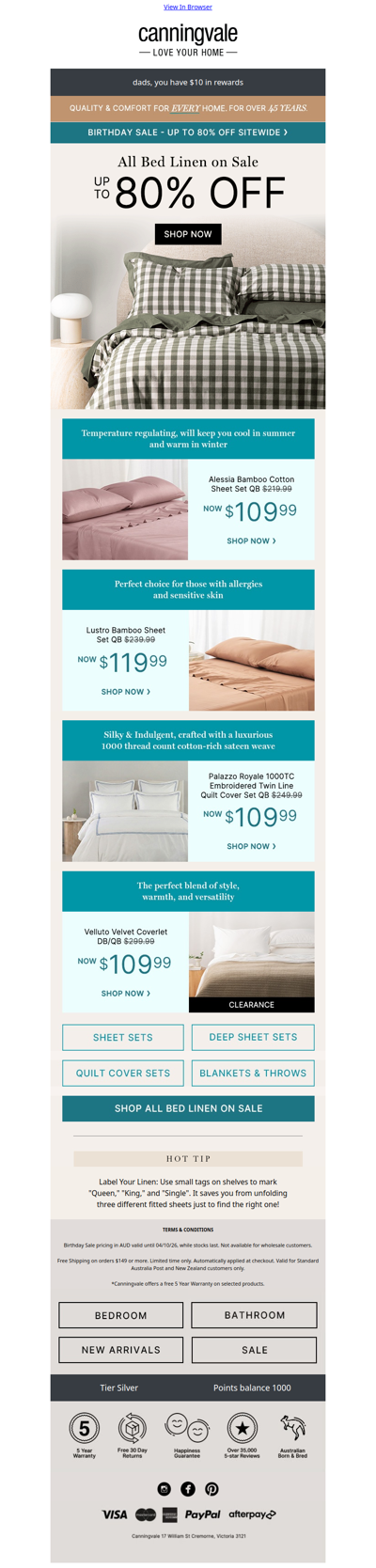 All Bed Linen up to 80% off and why a little label goes a long way