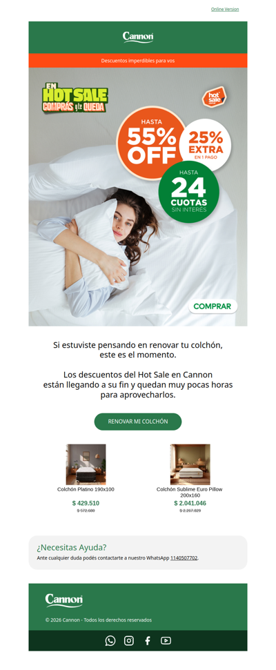 Últimas horas de Hot Sale 🔥