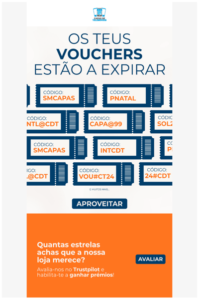 O teu voucher de desconto está a expirar!