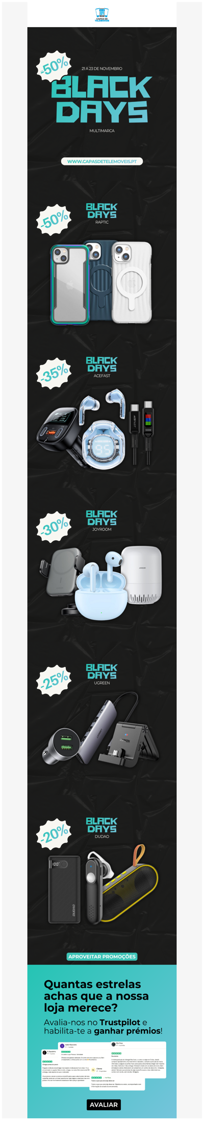 Até -50% BLACK DAYS 🙌