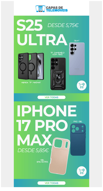 Desde 5,75€ 😉 Para os telemóveis mais recentes