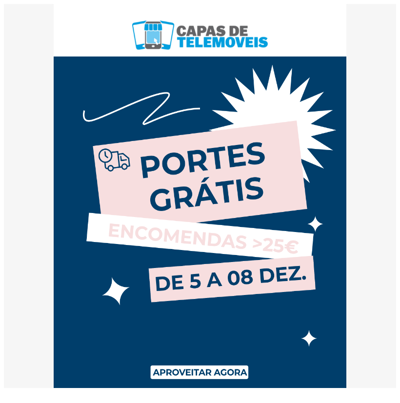 Últimas horas sem pagar portes de envio! 😉