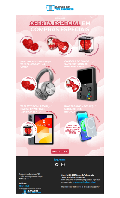 Ofertas Apaixonadas. Descobre agora! 💌