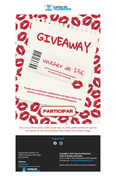 Último dia de giveaway!