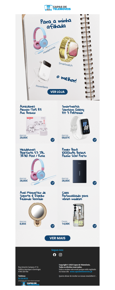 Agora é para a tua afilhada!