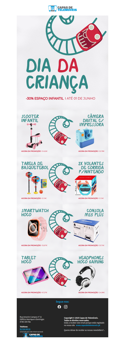 30% desconto Espaço Infantil