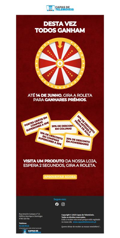 A roleta da sorte está de volta!