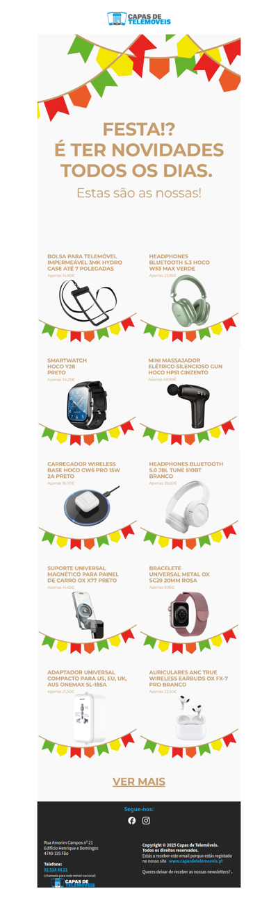 Em festa e cheios de novidades!